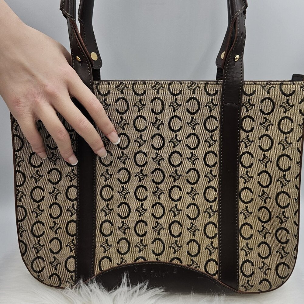 Céline Macadam Carriage Pattern C Tote Handbag